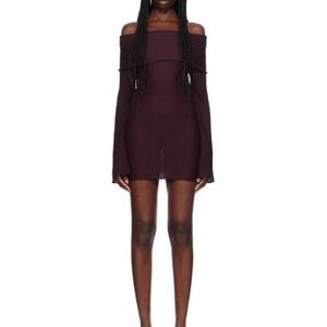 Aya Muse Off-Shoulder Merlot Dress